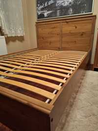 Łóżko drewniane 140x200 IKEA Aspelund + pojemnik