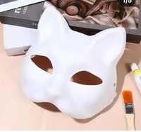Біла маска кота для квадробики квадробики паперу