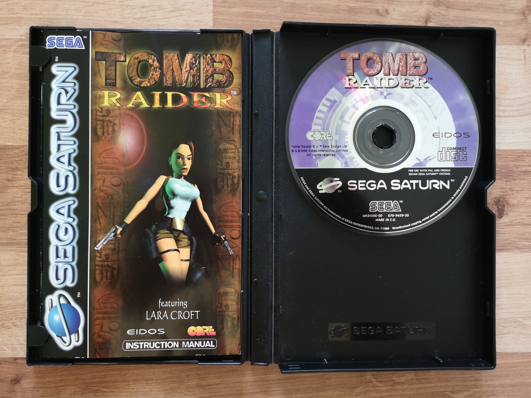 Sega Saturn gra Tomb Rider PAL język angielski