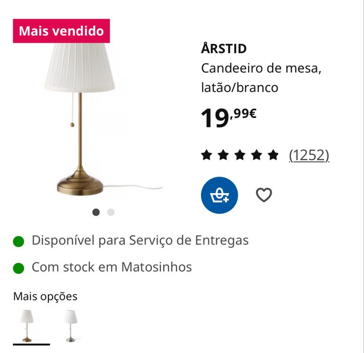 Candeeiro ikea arstid