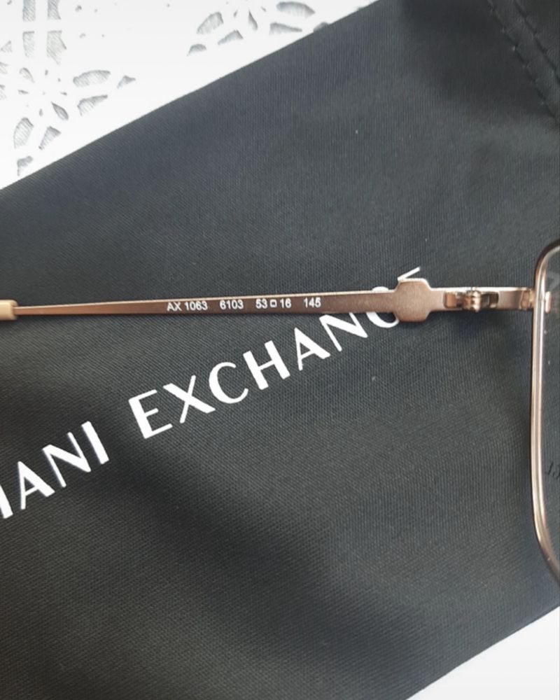 Zlote oprawki Armani Exchange nowe