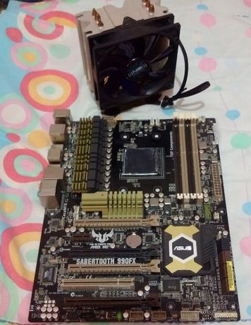 Motherboard Asus Sabertooth 990FX + cooler 3 pipes + fan