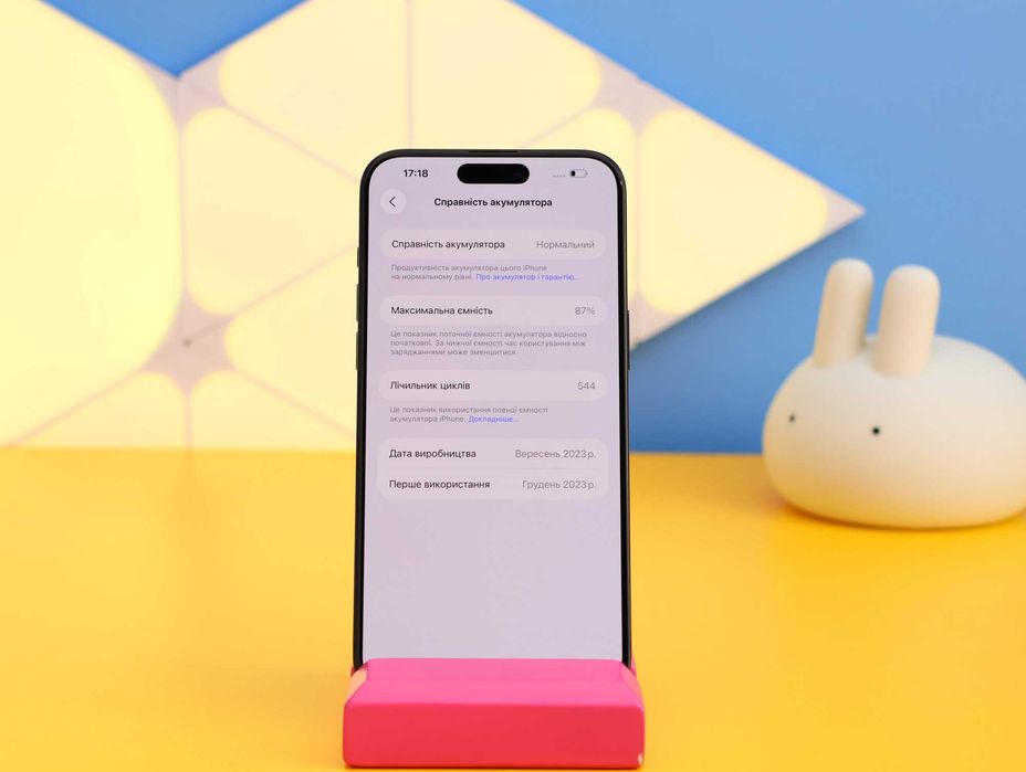 Смартфон Apple iPhone 15 Pro Max 256GB Black (151542) Б/У З ГАРАНТІЄЮ