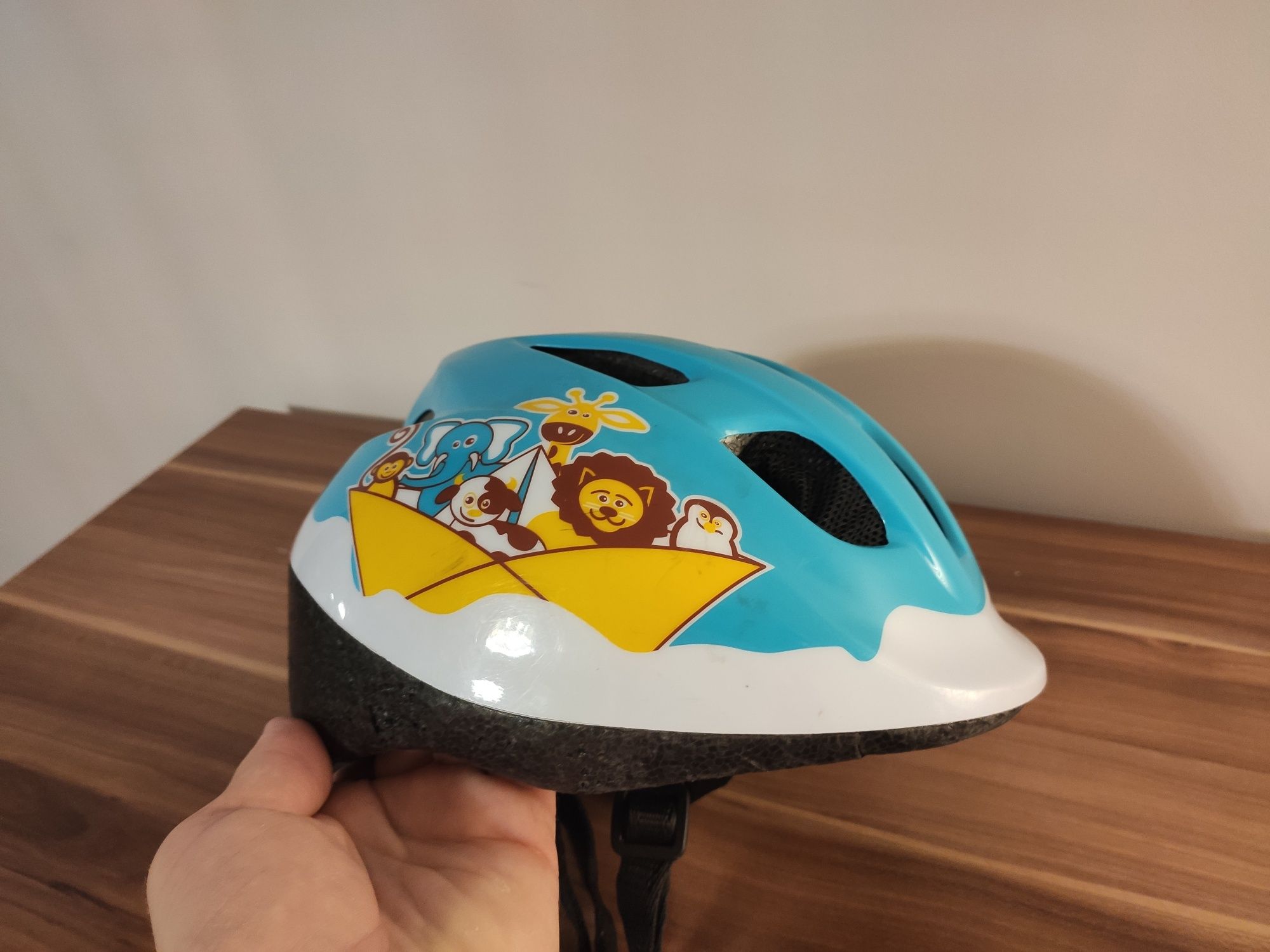 Kask rowerowy chłopięcy XS na obwód głowy 46 do 53 cm z regulacją