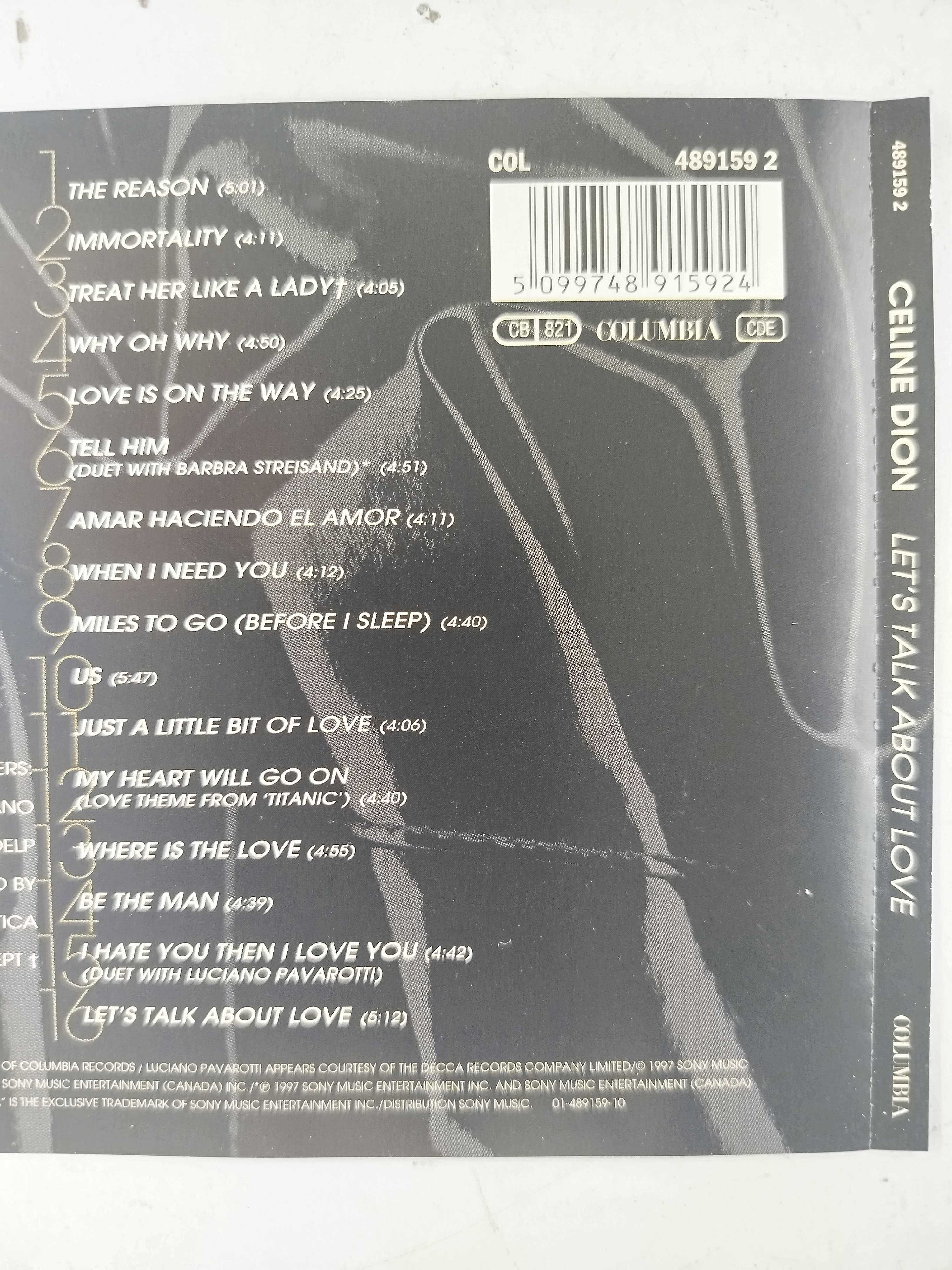 Celine Dion Let's Talk About Love CD ballad soft rock funk chanson