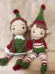 Casal de Elfos de Natal em Amigurumi