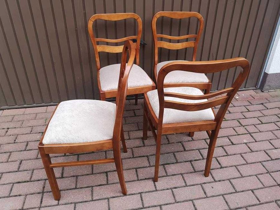 Krzesła ART-DECO Stare Antyk Komplet 4 Sztuki Po Renowacji.