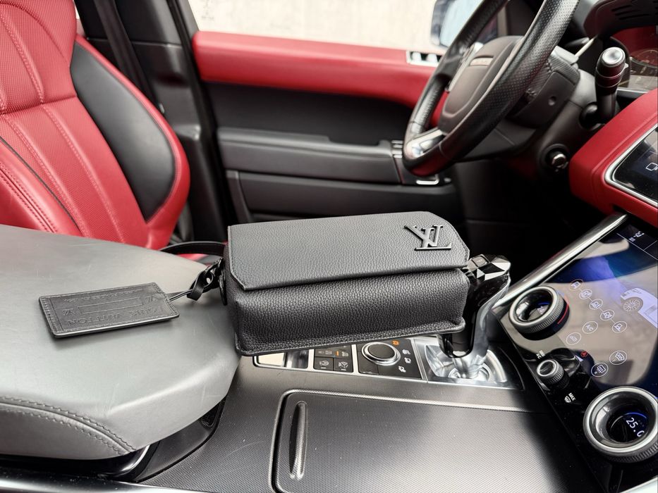 Louis Vuitton Fastline сумка мужская маленькая черная кожаная оригинал