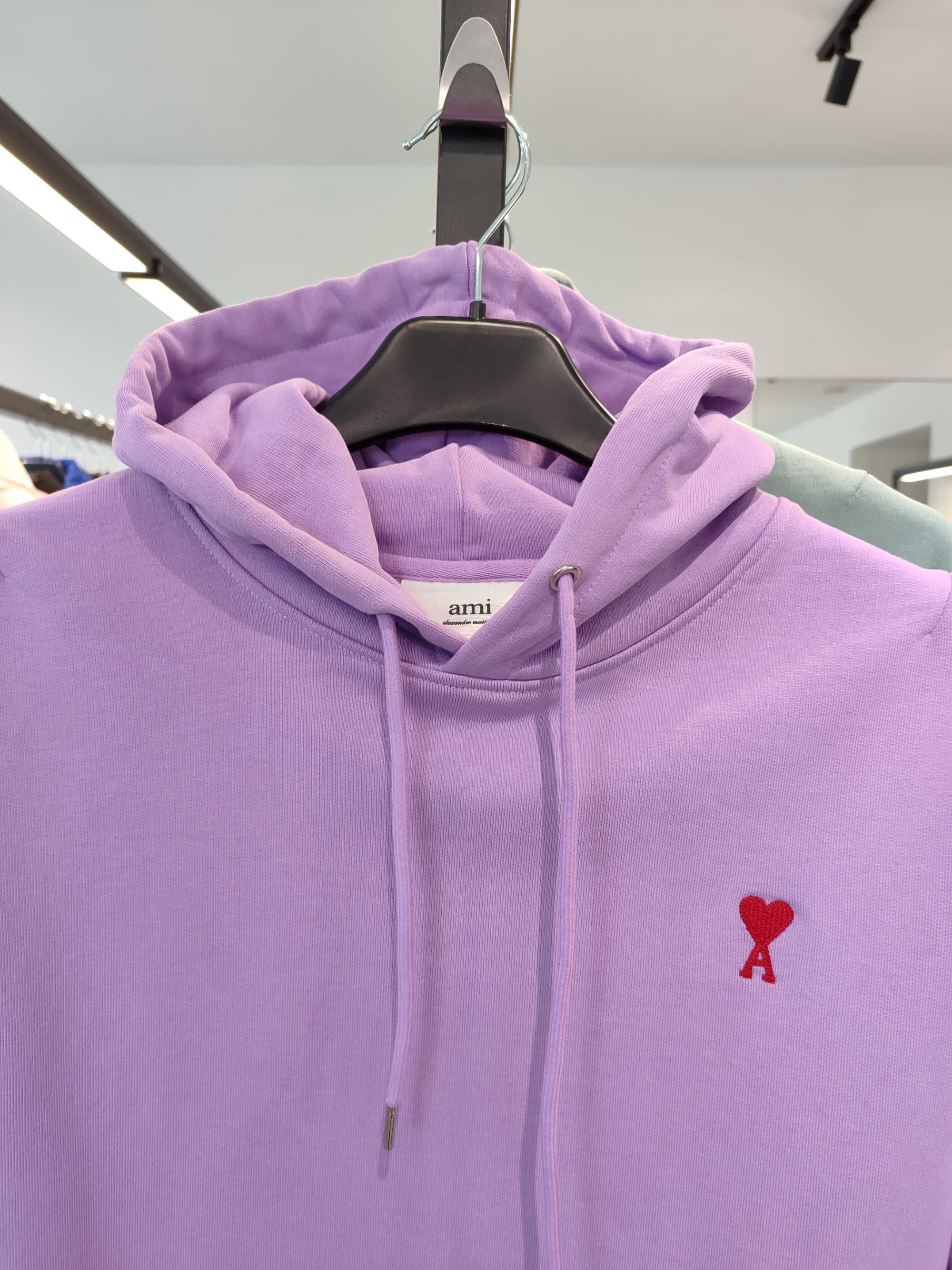 Худі AMI Paris Ami de Coeur Small Heart Logo Hoodie Purple