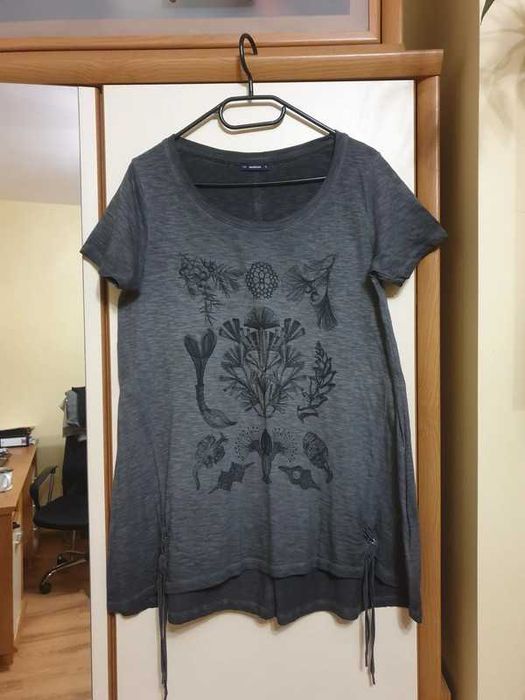 Dłuższy T-shirt tunika krój litery A