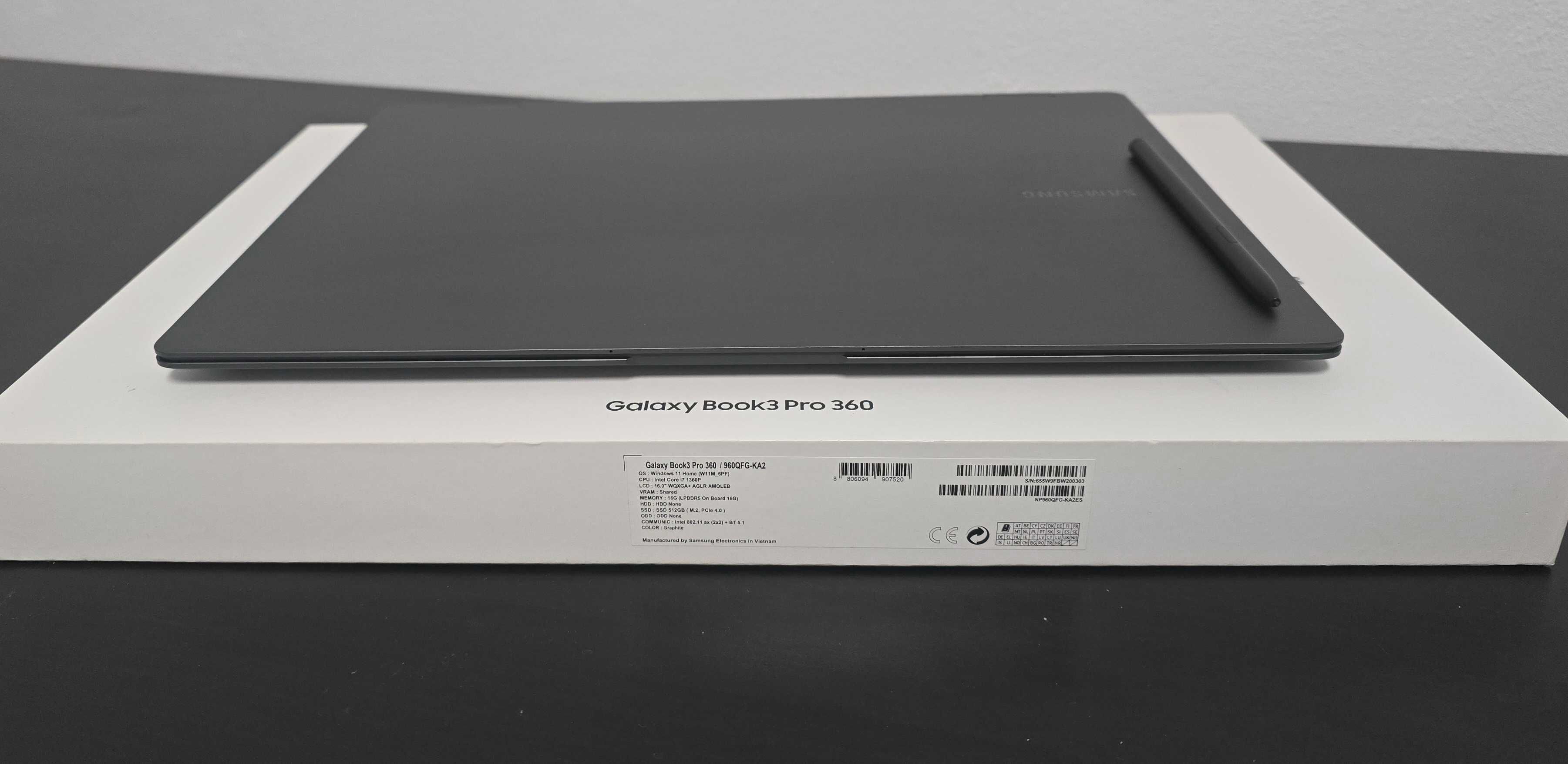 Samsung Book 3 Pro 360 - 16", i7, 16gb Ram, 512gb