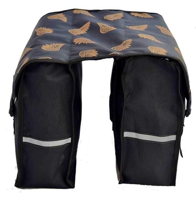 Sakwa na bagażnik, torba rowerowa 2x15L - skrzydła