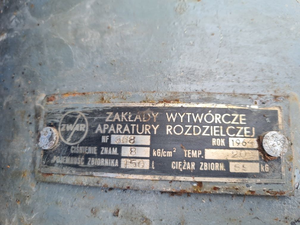 Stary kompresor 150l 1964r dwie sprężarki potężny