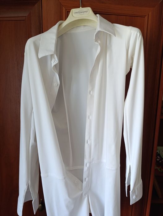 Сорочка чоловіча для латини. Біла сорочка для стандарту