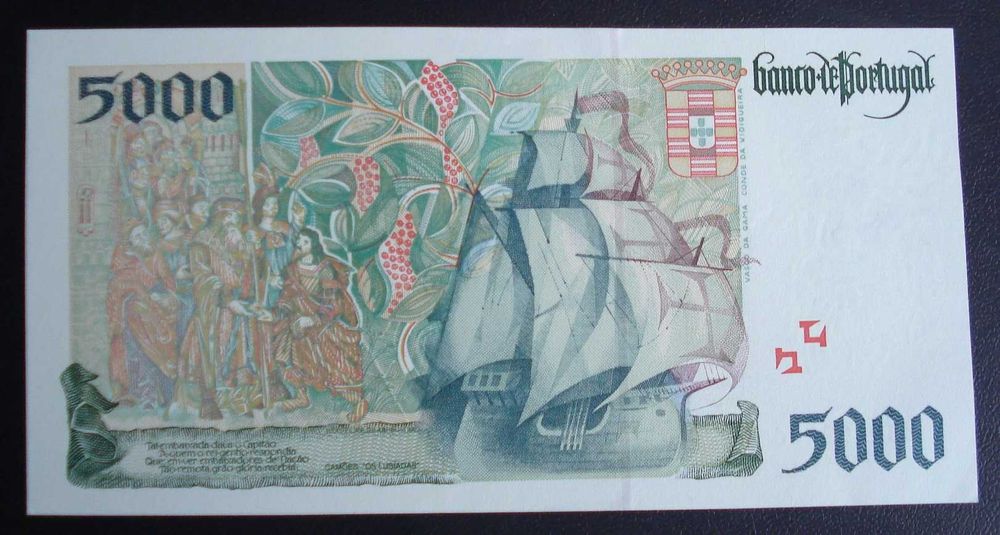 Nota 5000 escudos Vasco da Gama