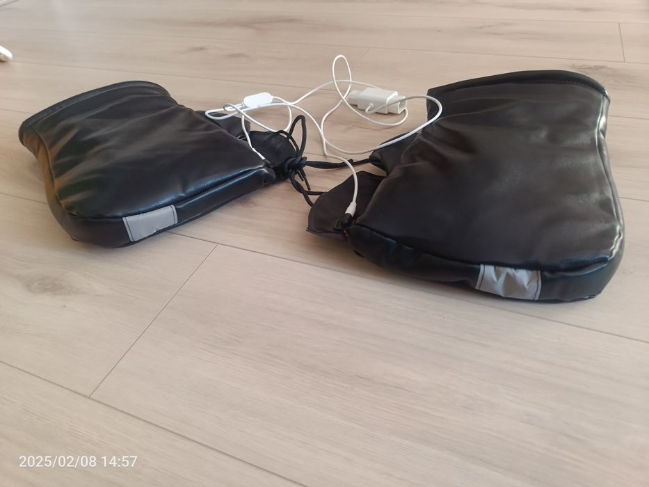 podgrzewane rękawice mufki na skuter motocykl hulajnogę wodoodporne