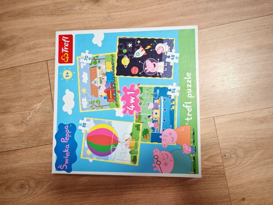 Puzzle Świnka Peppa. 4 w 1. Wiek 3+.
