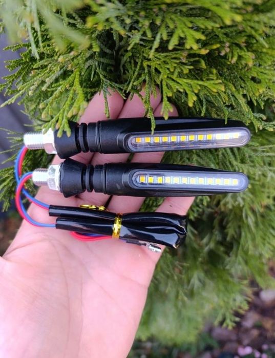 Kierunkowskazy LED dynamiczne do motocykla 6–12V – wodoodporne, para