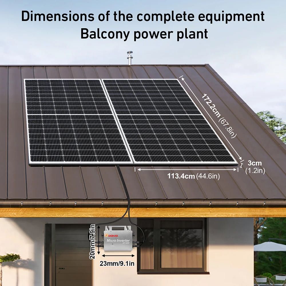 Kit Micro Inversor com Painéis Solares * 800W * 820W * 850W