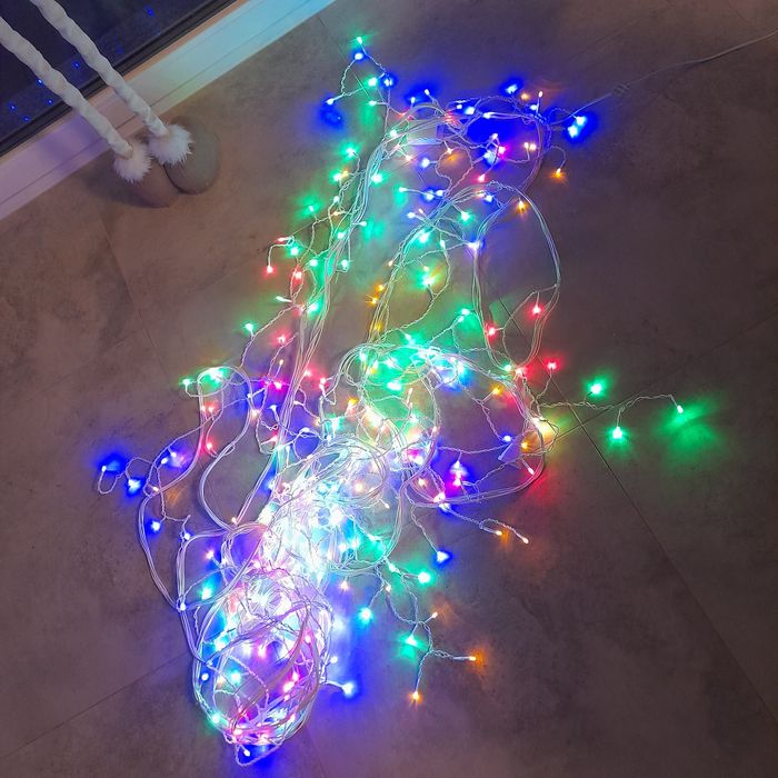 Zewnętrzne sople LED  15 m multikolor