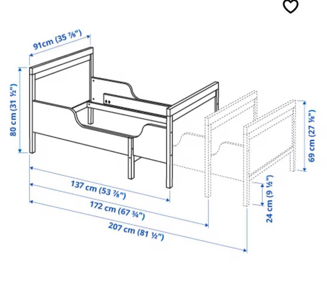 Łóżko z materacem Ikea sundvik
