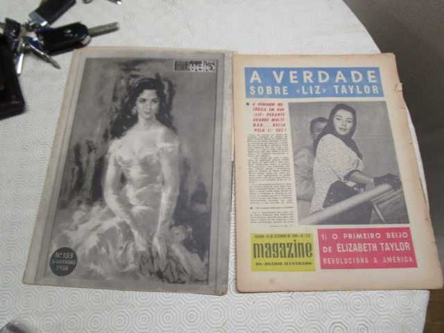 Revistas antigas com Elizabeth Taylor na capa