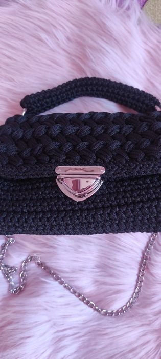 Torebka handmade czarna nowa