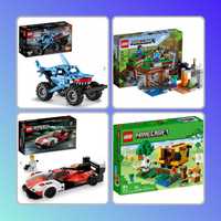 4 Nowe zestawy LEGO, 2x Minecraft, Monster, Porsche, technic, speed