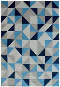 Ręcznie tkany wełniany dywan kilim 200x290 cm styl skandynawski nowy