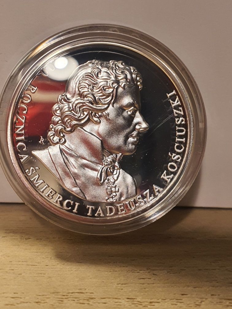 10 zł. 2017. 200 rocznica śmierci Tadeusza Kościuszki  srebro