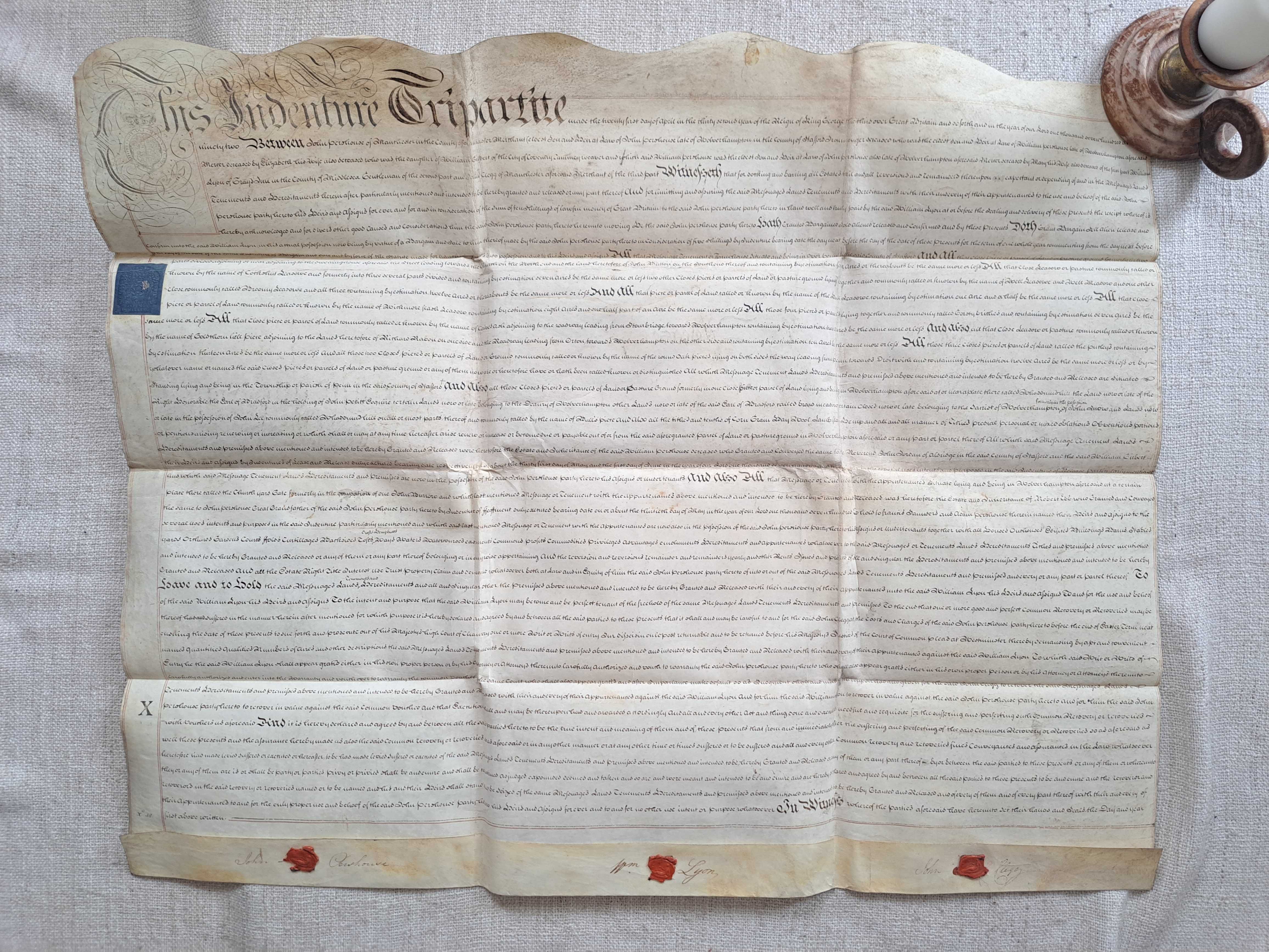 1792 rok. Manuskrypt zapisany na pergaminie 89 x 70 cm. Rękopis