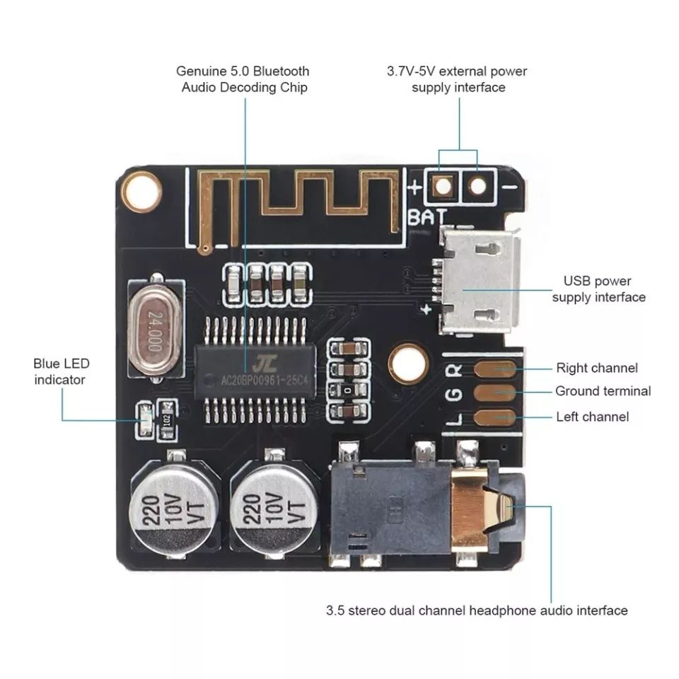 Bluetooth 5.0 аудио модуль VHM-314