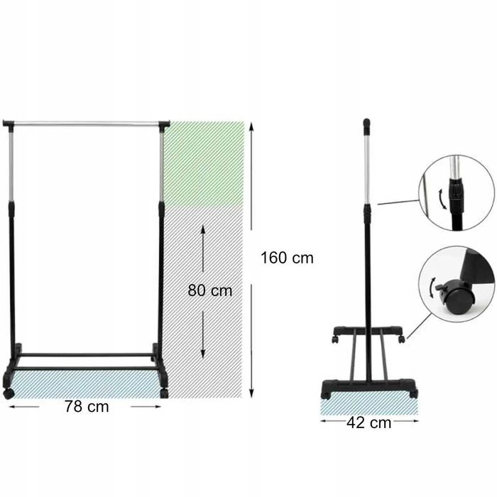 Вешалка на роликах,напольная,передвижная LANDGRAF,вешалка для одежды