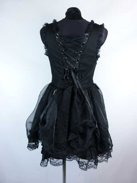 Living Dead Souls Lolita goth punk sukienka mini / M