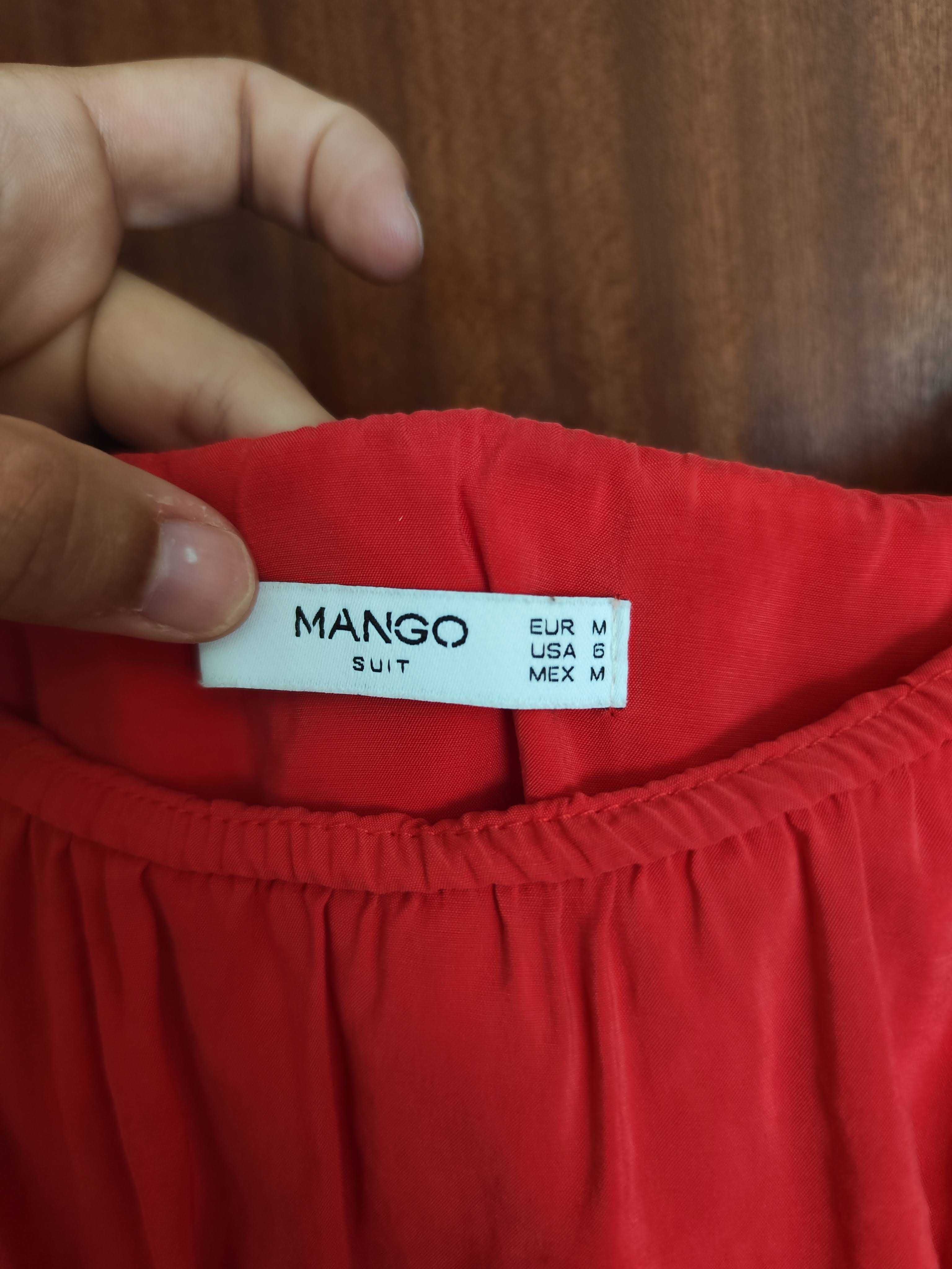 Vestido Verão Mango Vermelho Tam. M