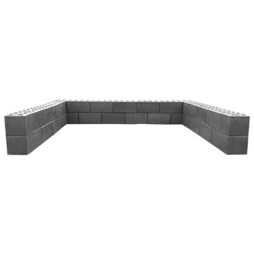 Ściana mur BLOK oporowy betonowy LEGO KLOCEK 120CM 60 CM