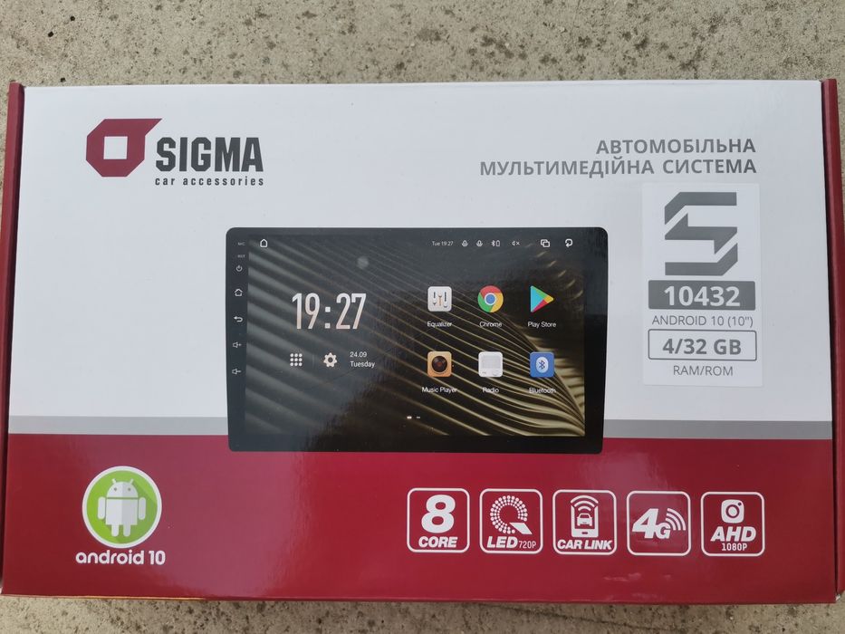 Автомобільна мультимедійна система SIGMA S10432 ANDROID 10 4+32 Gb 4G