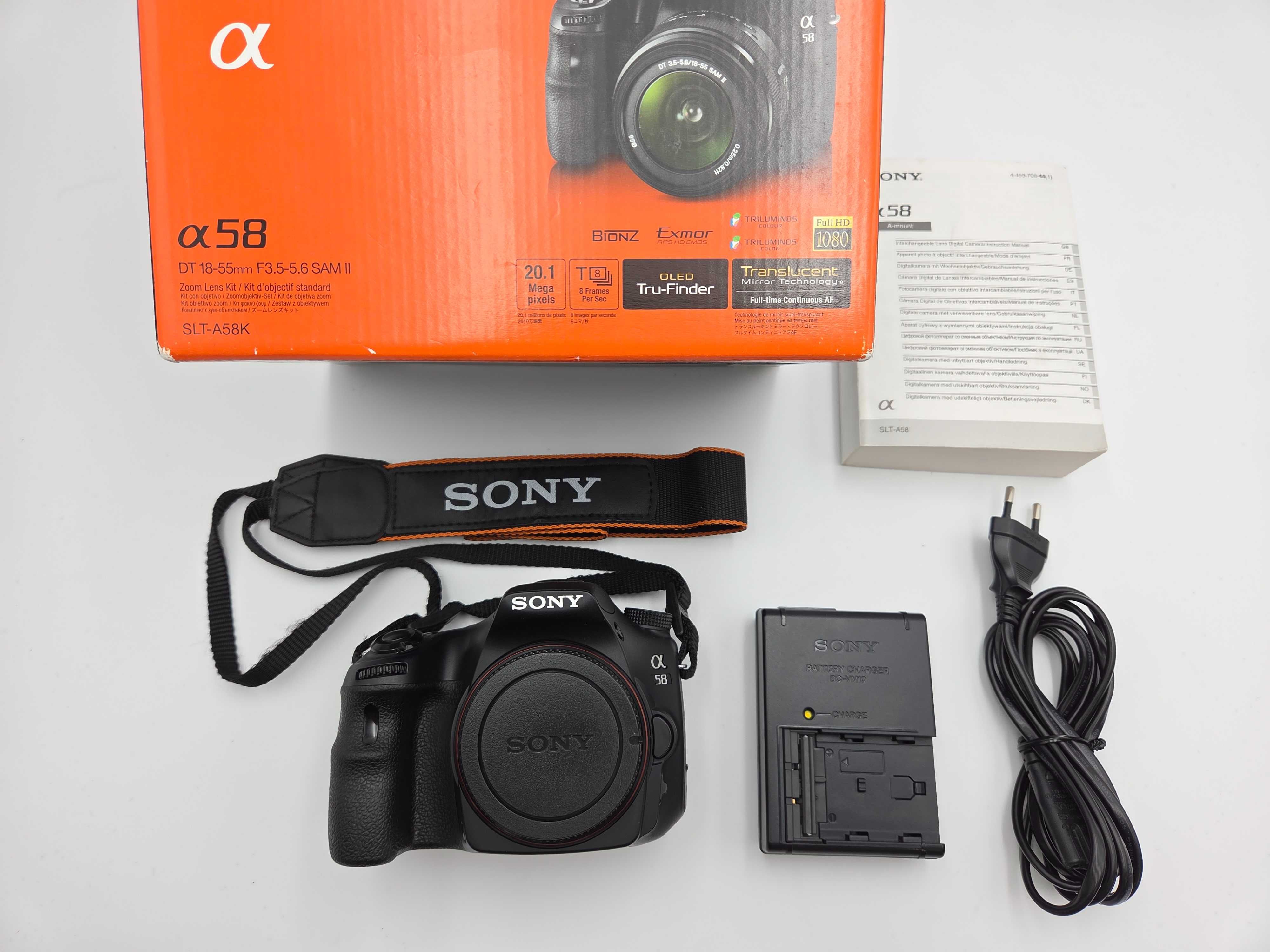 .Aparat Sony A58 body - tylko 11 tys. zdjęć - doskonały stan