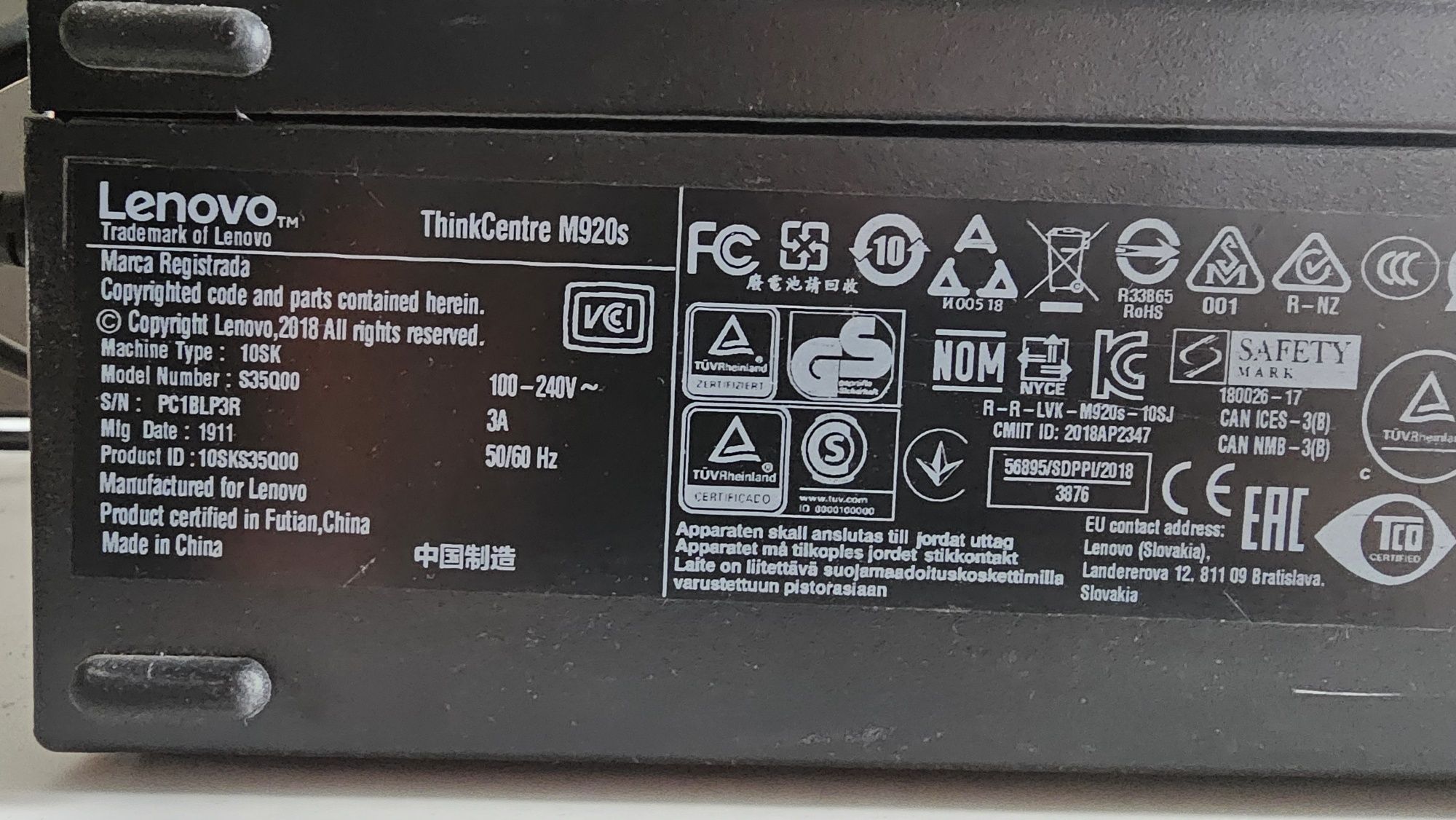 Zestaw komputer ThinkCentre + monitor HP