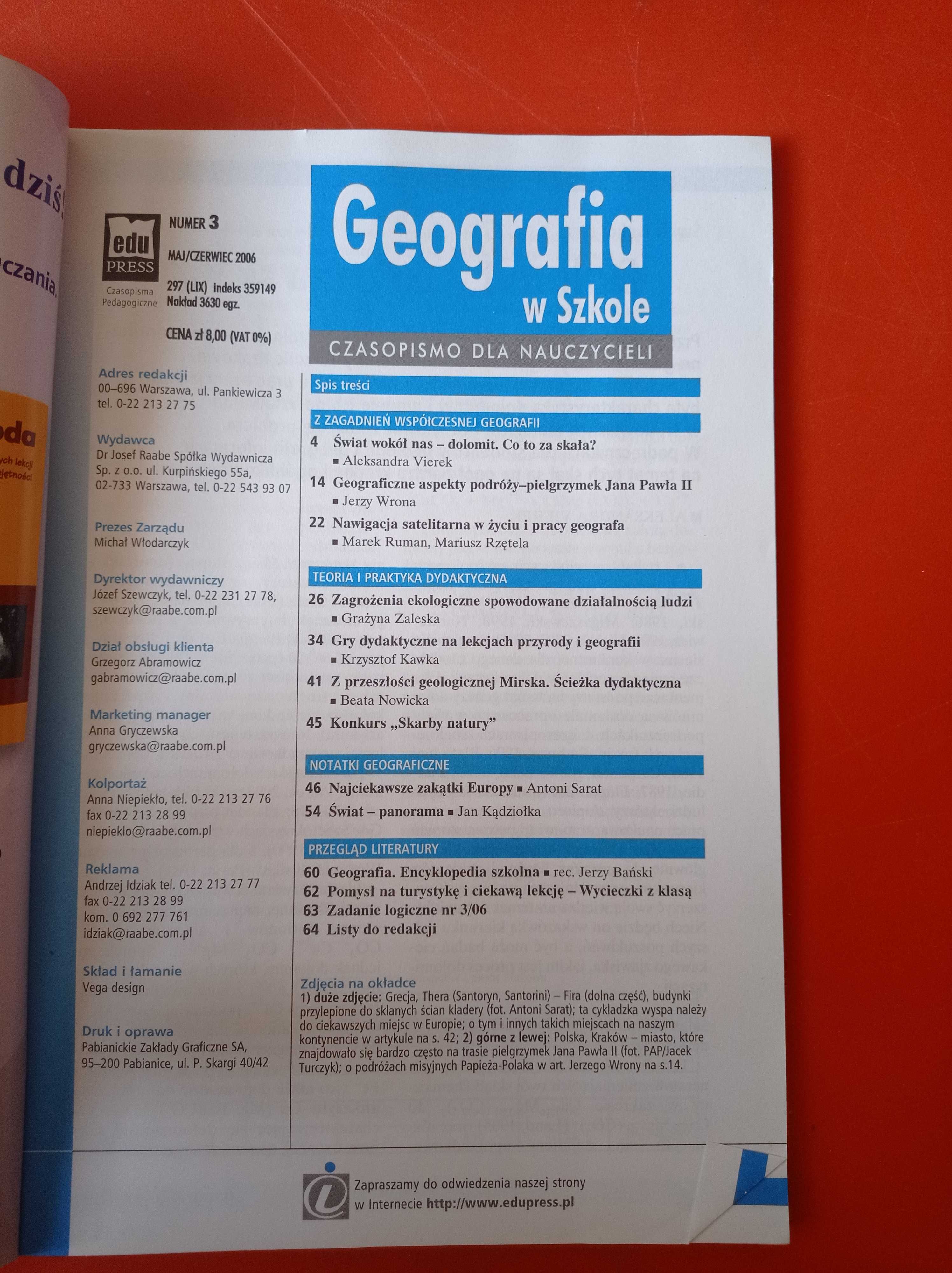 Geografia w szkole, nr 3 maj/czerwiec 2006
