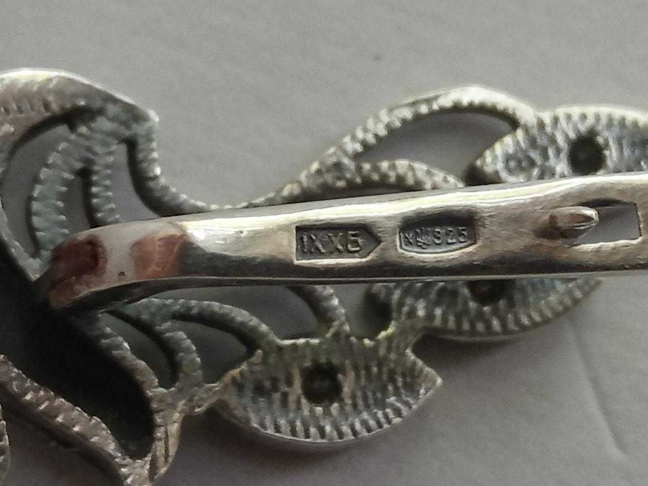 Комплект серьги и кольцо, серебро 925, харьковская ювелирная фабрика.