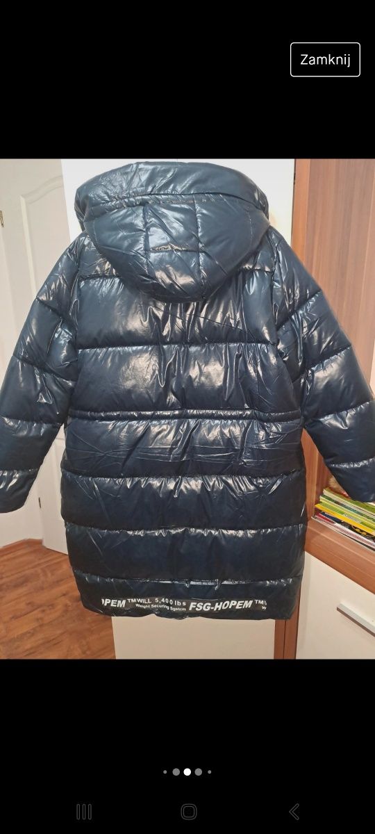 Kurtka parka płaszczyk pikowany zimowy plus size 4xl Nowa