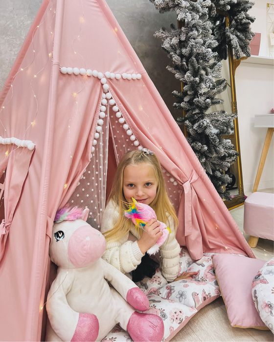 Вигвам с ковриком бомбон/ детская палатка