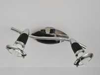 Lampa sufitowa 2-punktowa srebrna chrom