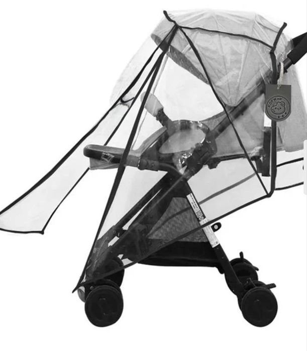 Універсальний дощовик для прогулянкової коляски на замочках