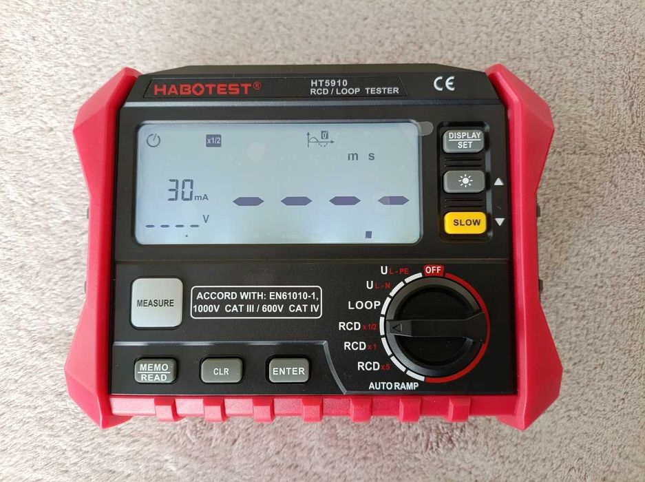 Habotest HT5910 - Miernik rezystancji pętli zwarcia / RCD tester
