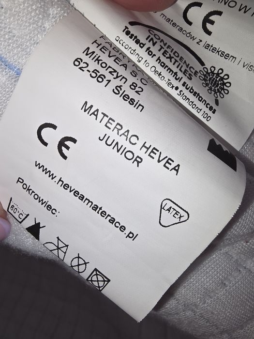 Łóżeczko dziecięce na antresoli różowe + materac Hevea