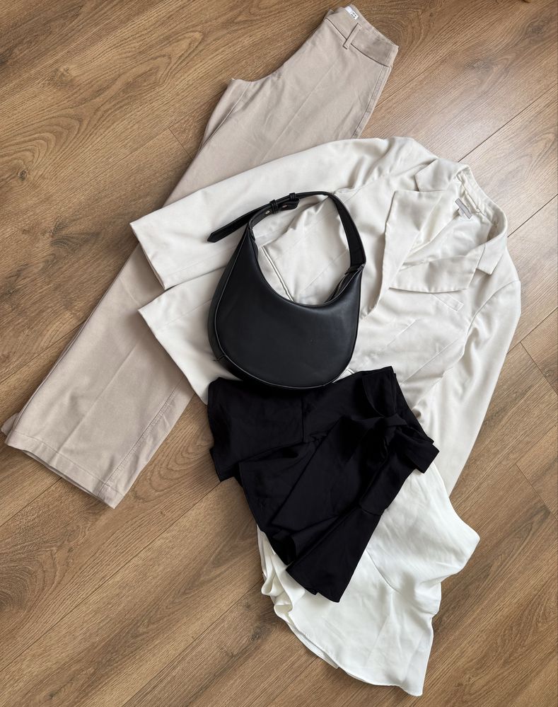 Піджак, штани палаццо, спідниця та сумка zara hm mango розмір s,m