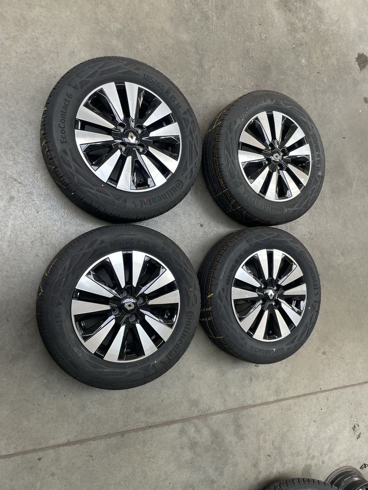 Kola felgi renault clio 4 5 4x100 nowe opony 185/65/15 continental