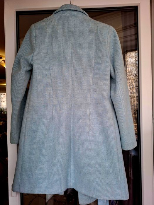 Пальто весняне, блакитне М, 46 розмір